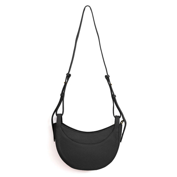 SMILE - Mezzaluna in pelle nero