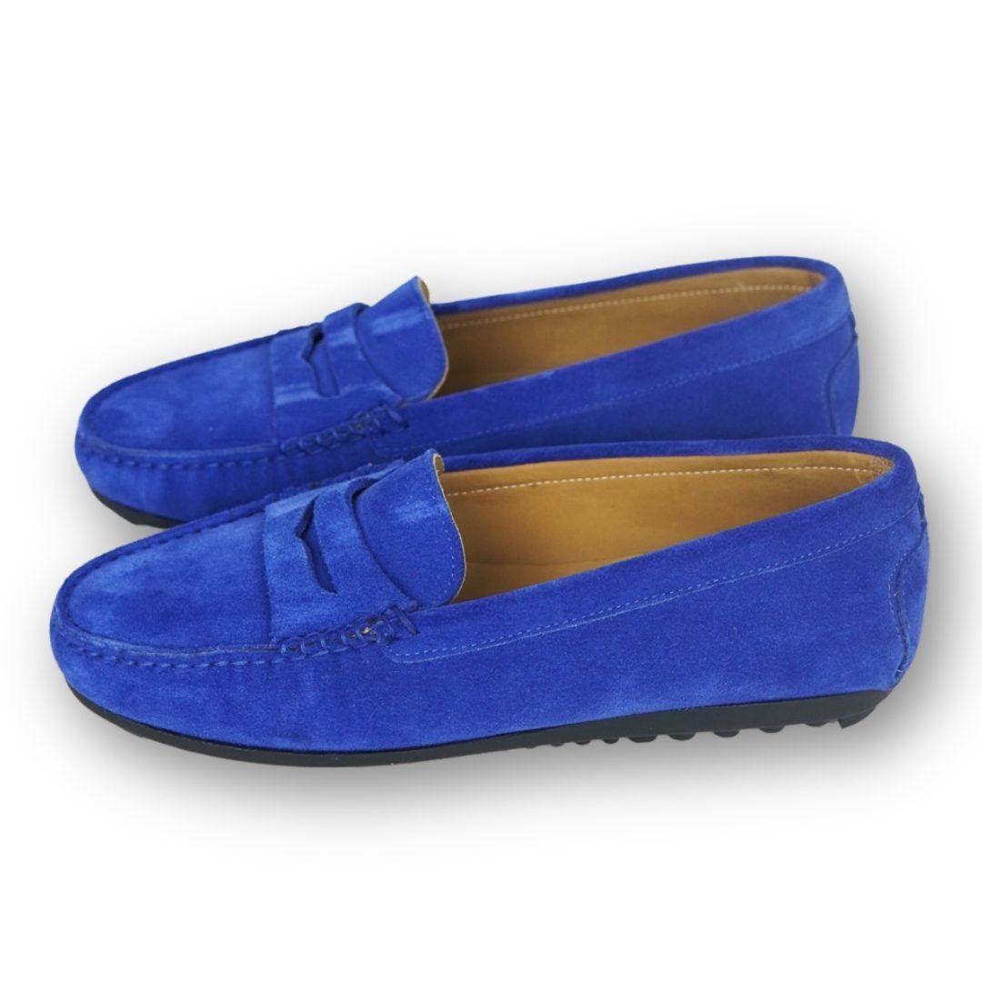 MastroDomenico Women's Handmade Moccasins - Agata Blu