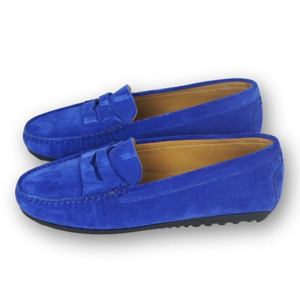 MastroDomenico Women's Handmade Moccasins - Agata Blu