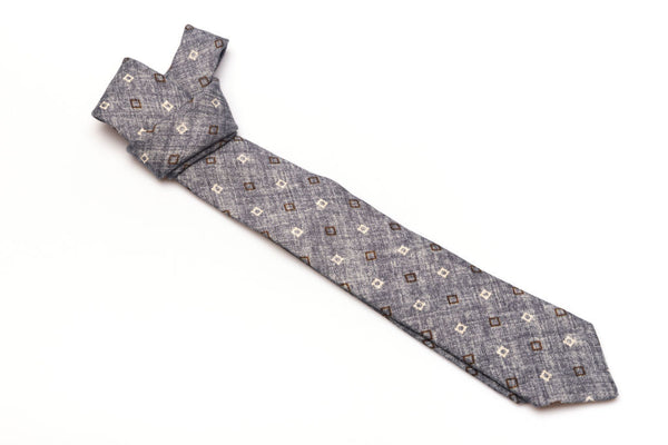 Grey pure wool tie