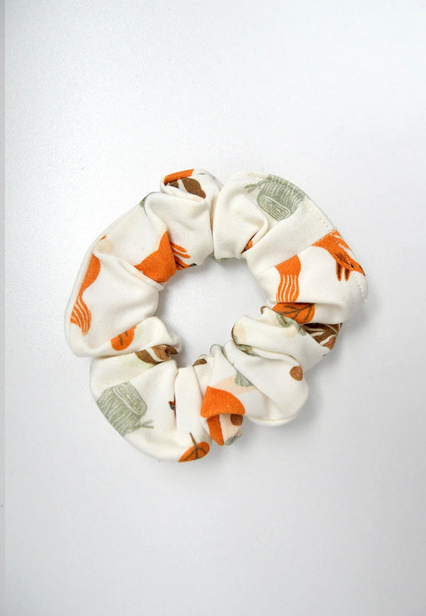 Chouchou (scrunchie) in bambù - Volpi - Palloncino blu