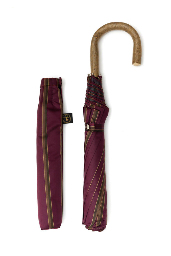 Mario Talarico Folding Umbrella Purple Striped Lemon Handle