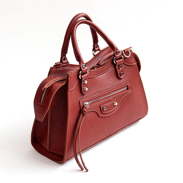 BARCELLONA - bauletto in pelle rubino