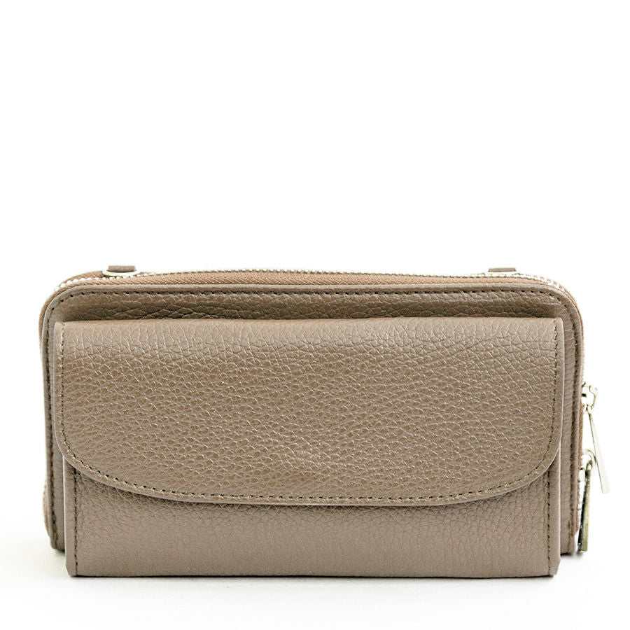 MOBILE PHONE CASE - taupe dollar leather