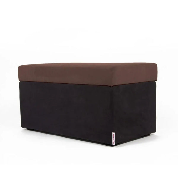 PANDORA 84 MF SWING, Rectangular Microfiber Storage Pouf with Wheels 84x42 h42