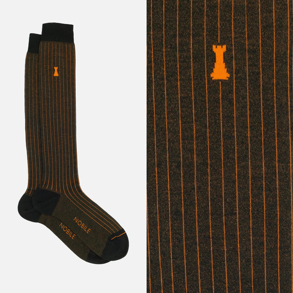 Julius Caesar - Long sock with very fine ribs