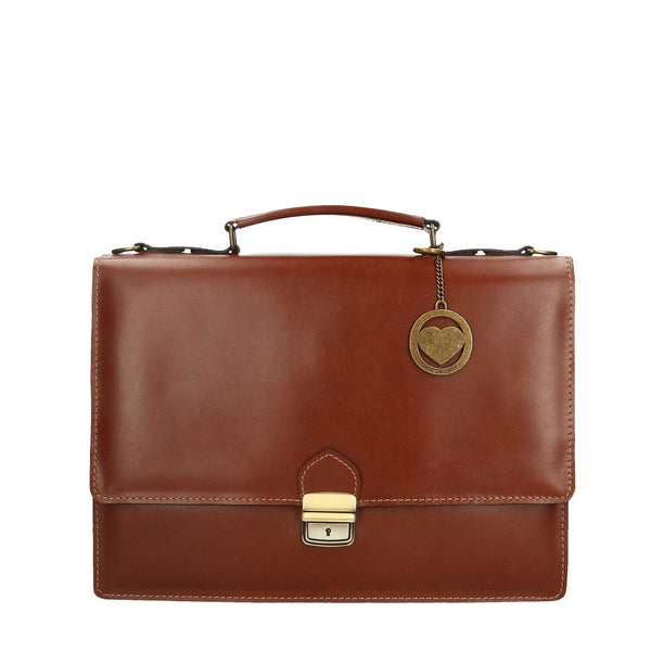 Men's Leather Briefcase, Briefcase, Document Holder - 38x28x12 cm - 7003 