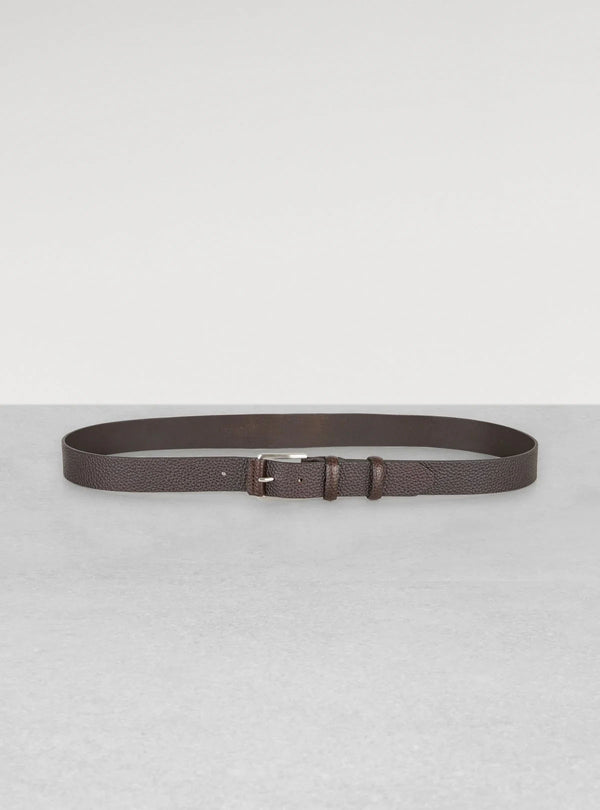 Hammered leather belt