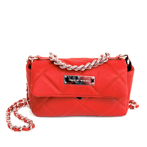 DAISY - red quilted evening bag
