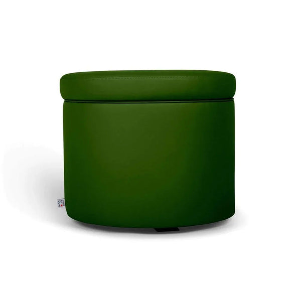 PANDORA 50 ROUND ECO, Pouf Contenitore Ecopelle Rotondo 50 h42
