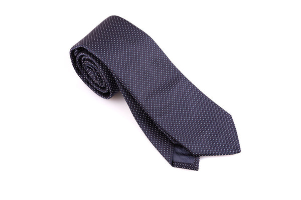 Pure silk tie in micro pattern