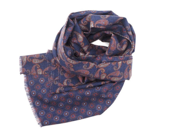 Purple pure wool scarf