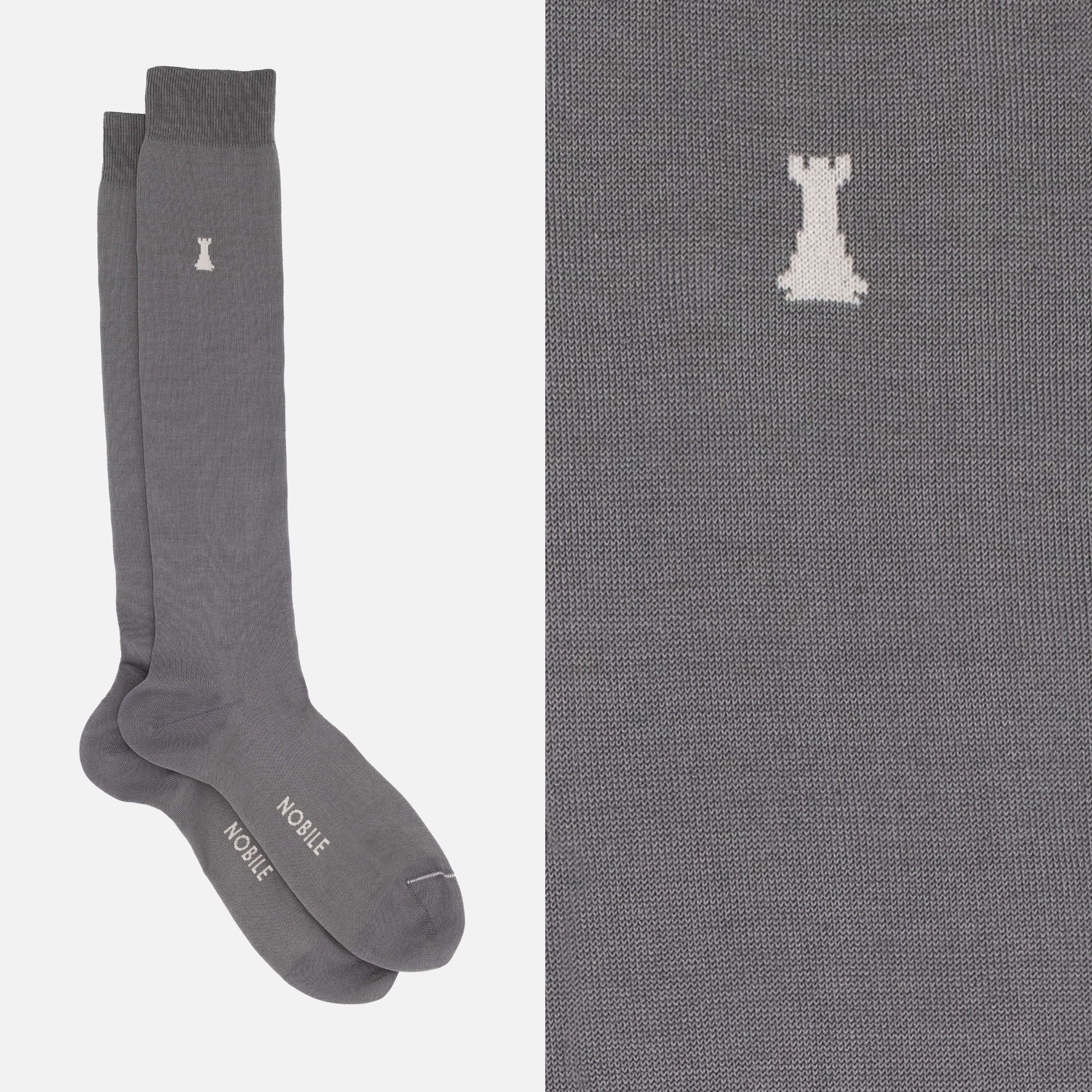 Solid Color Box - 2 x Black/2 x Blue/2 x Grey - Long Socks