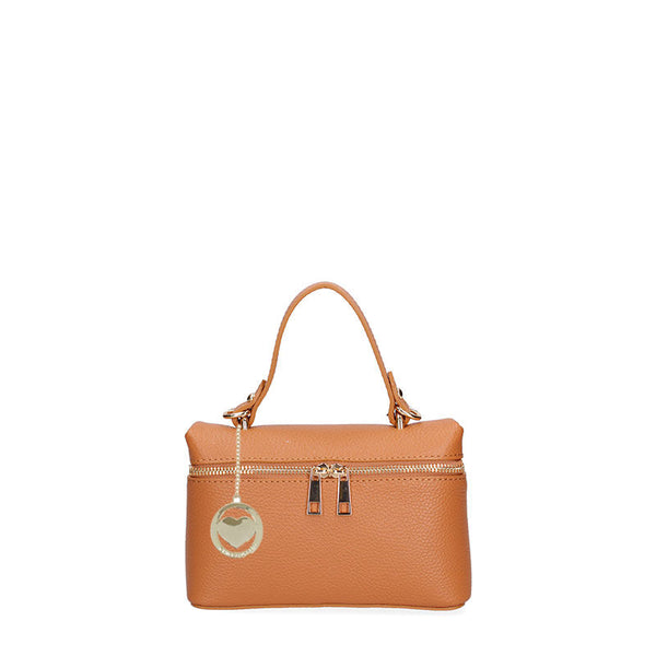 Women's Small Leather Clutch Bag with Double Zip Closure - 07160. 