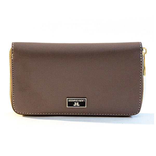 WALLET in elegant taupe leather