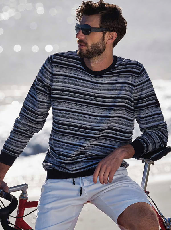 STRIPED CREW NECK