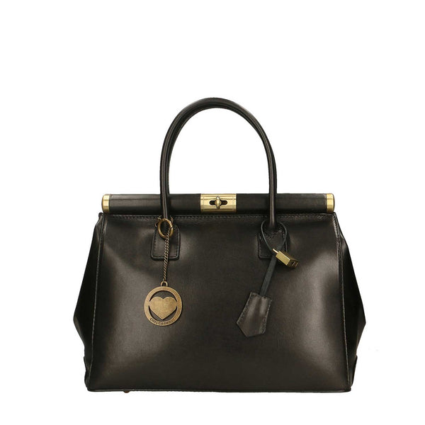 Elegant Women's Handbag in Leather - 35x28x16 cm - 9106 