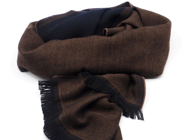 Double-sided scarf in pure wool 
