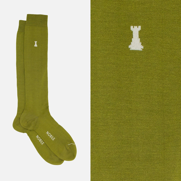 Federico II - Long solid color sock