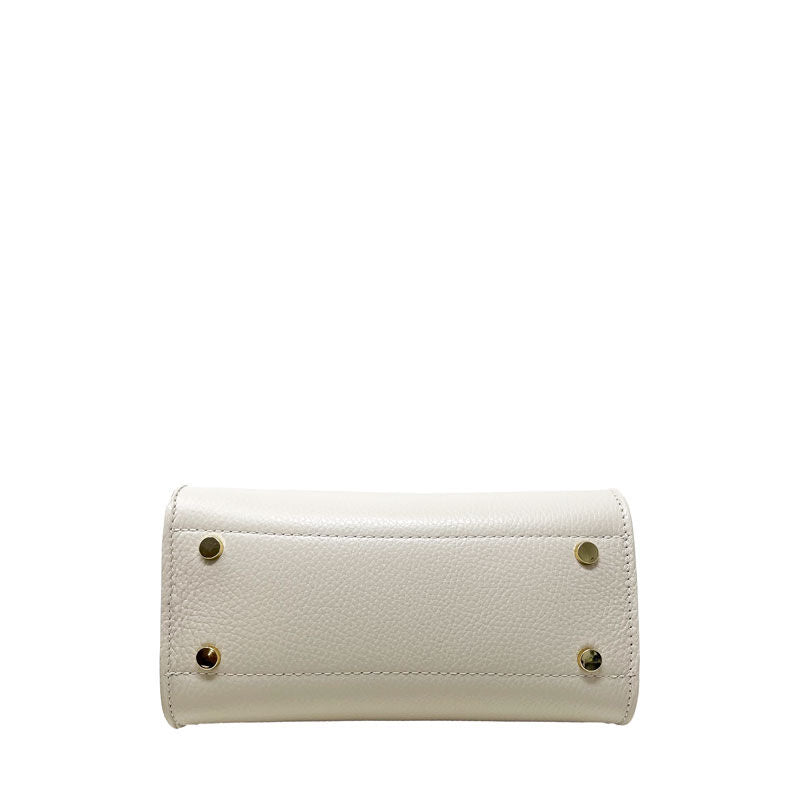 Women's Genuine Leather Handbag with Twist Closure - Roma K065 