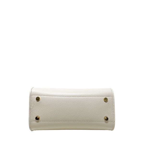 Women's Genuine Leather Handbag with Twist Closure - Roma K065 