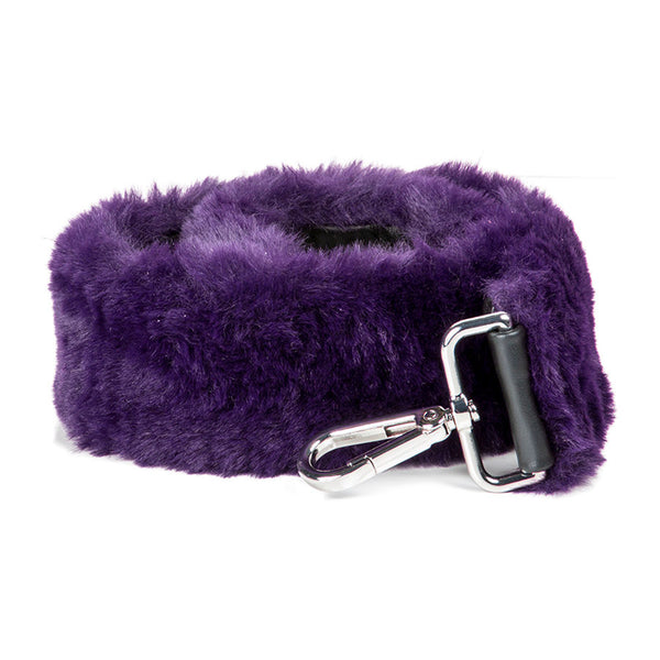 FUR - Purple faux fur and leather shoulder bag