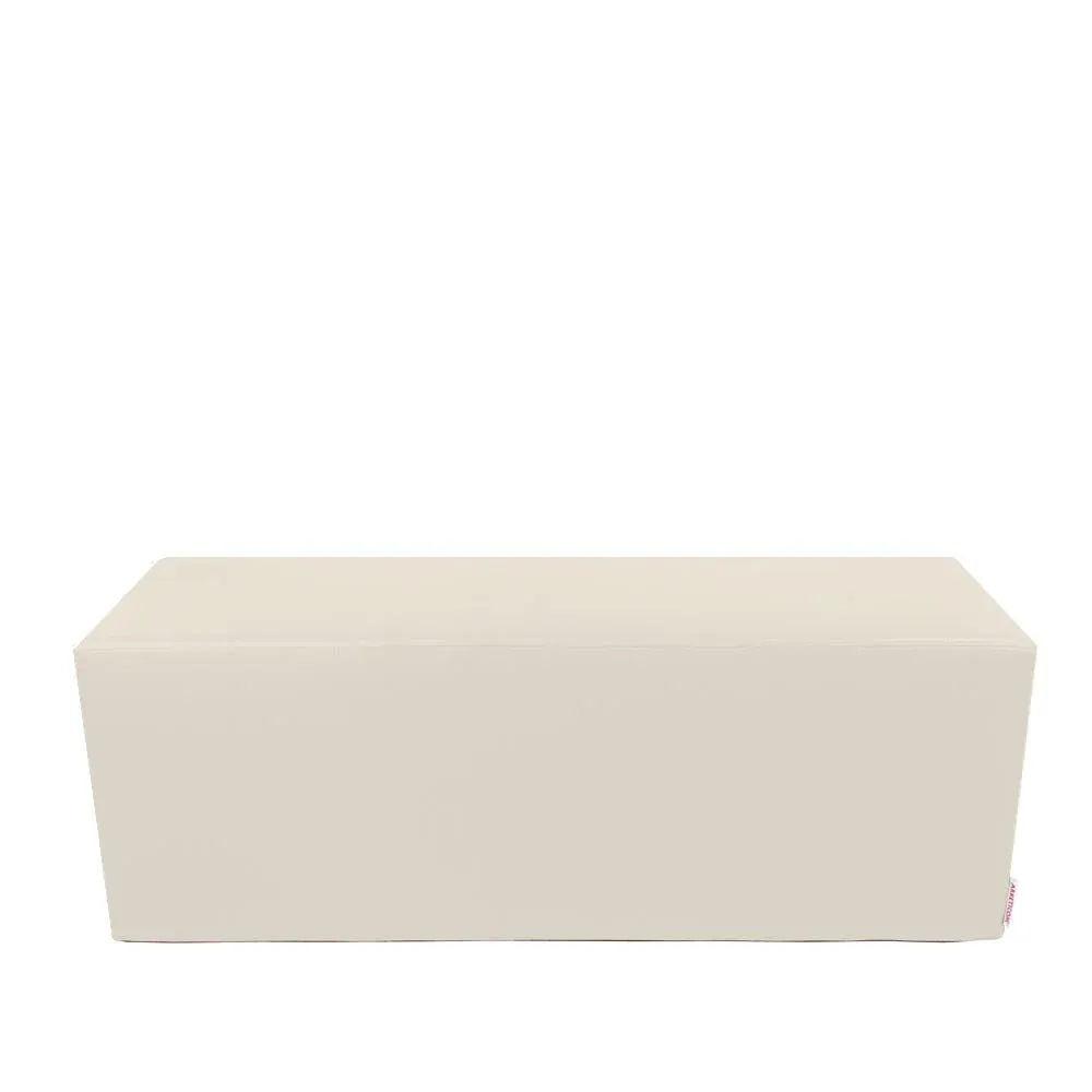 HORIZON 84, Pouf Bench Footrest in Removable Eco-Leather 84x42 h 42