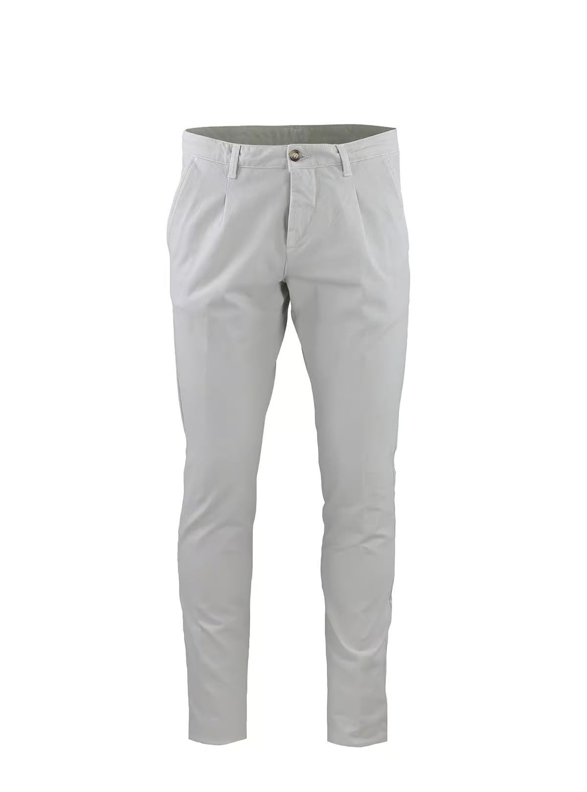 DIAGONAL WEAVE GABARDINE TROUSERS
