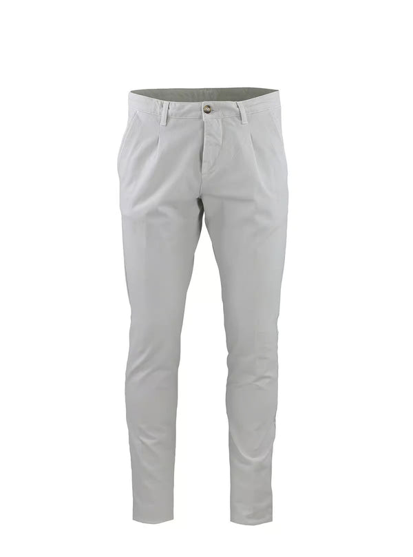 DIAGONAL WEAVE GABARDINE TROUSERS