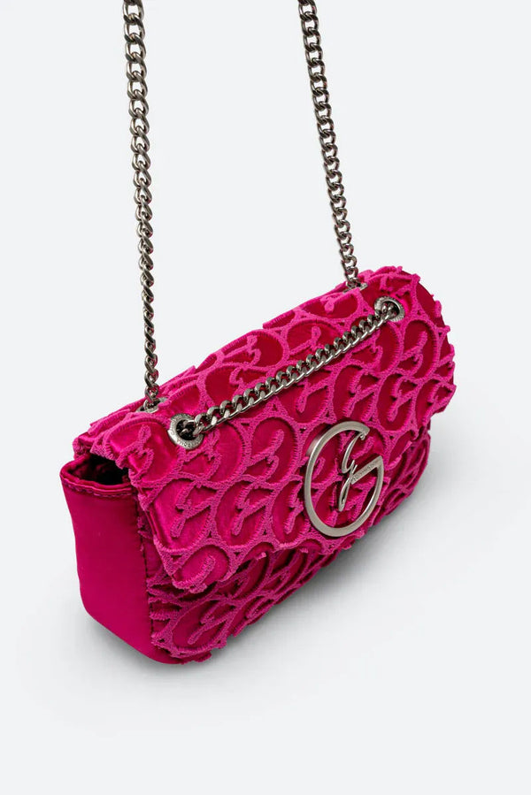 Flap Bag Lively Fuchsia Satin
