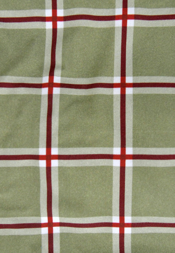 Pigiama due pezzi in bambù - Tartan Natale verde muschio - Palloncino blu