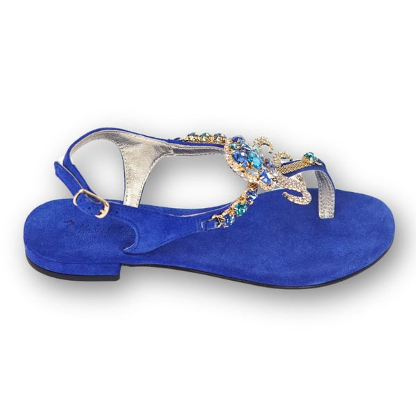 MastroDomenico Women's Handmade Sandals - Ocean
