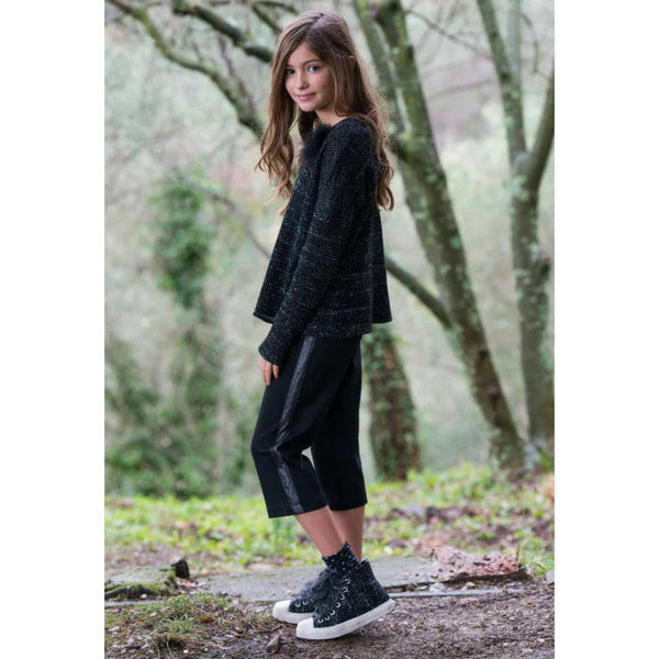 PANTALONE NERO BANDINA LUREX