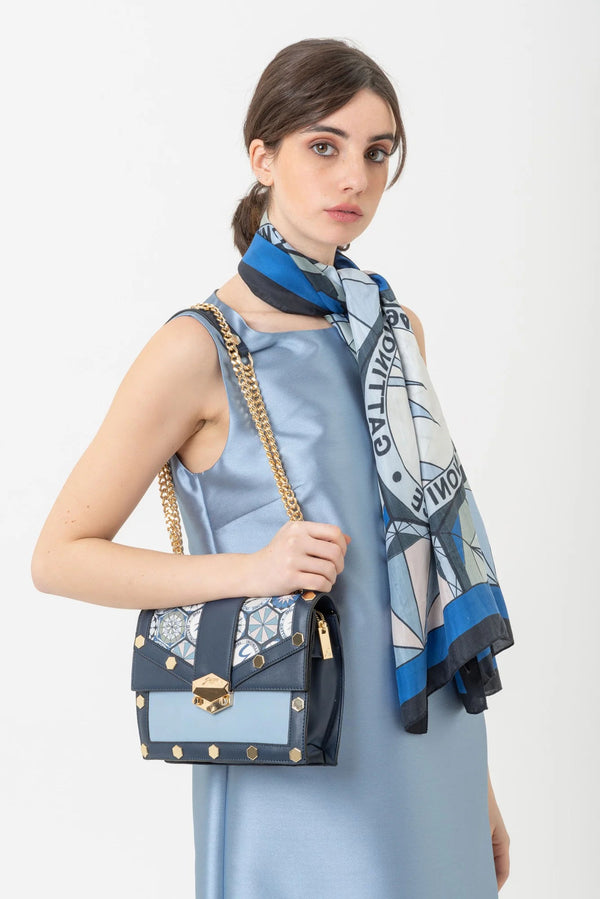 Geometric Print Shoulder Bag