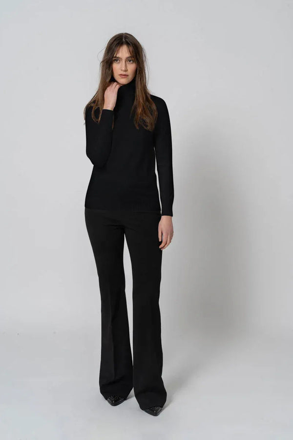 Maglia Basic collo alto nera
