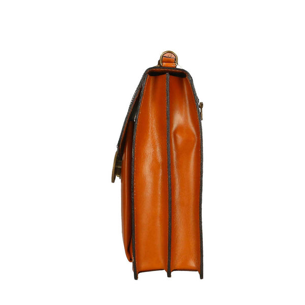 Borsa da lavoro, borsello da Uomo in pelle - 27x32x10 cm - 7012