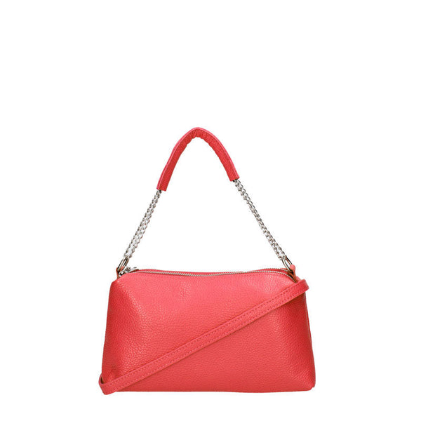 Small clutch bag with chain and double zip - 7141. 