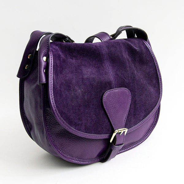 SADDLE - postina in pelle e camoscio viola