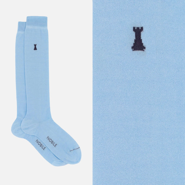Federico II - Long solid color sock
