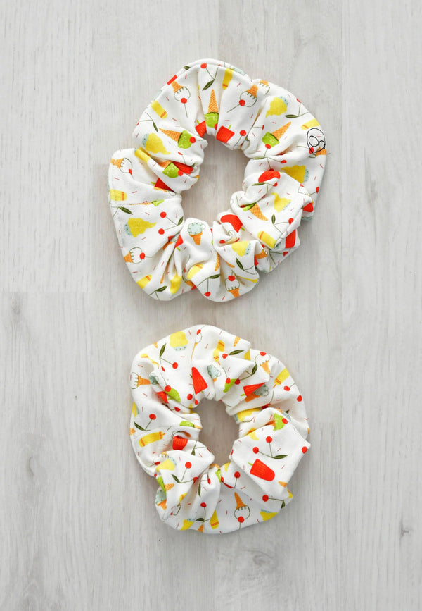 Chouchou (scrunchie) in bambù - Gelatini - Palloncino blu