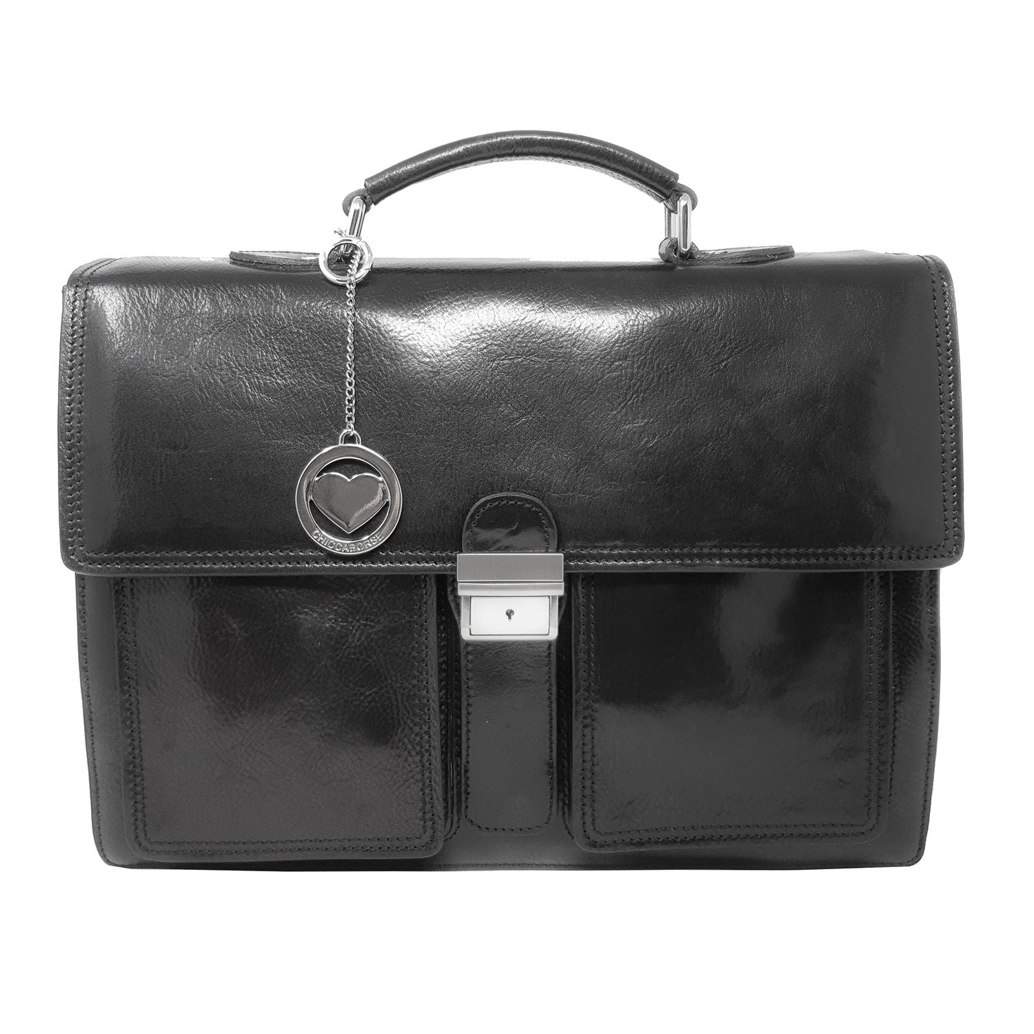 Large Briefcase Work Bag Men's Document Holder Leather Briefcase - 43x30x11 Cm - G1010 