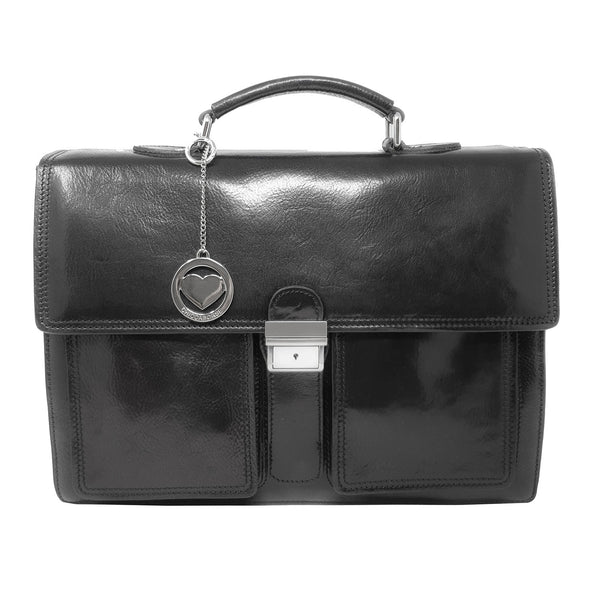 Large Briefcase Work Bag Men's Document Holder Leather Briefcase - 43x30x11 Cm - G1010 