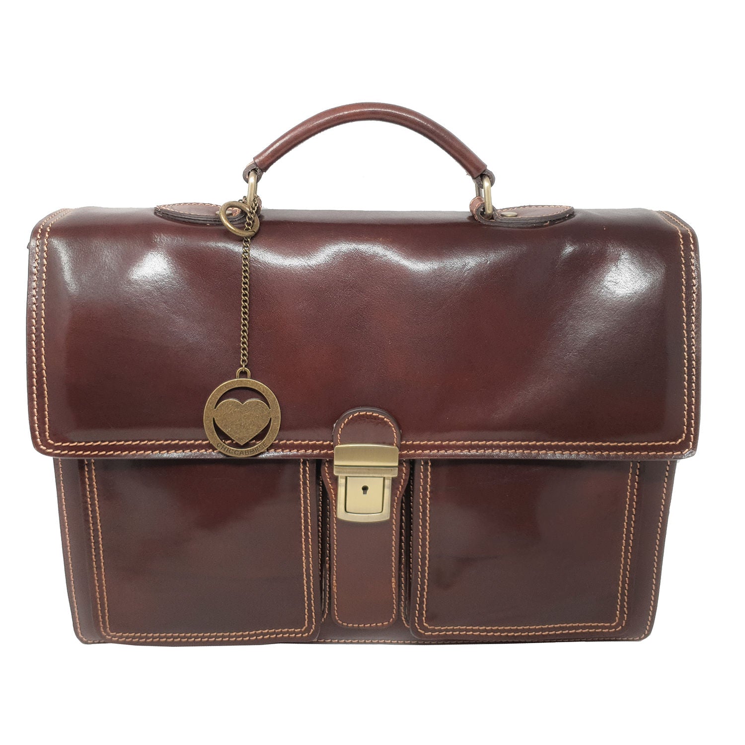 Large Briefcase Work Bag Men's Document Holder Leather Briefcase - 43x30x11 Cm - G1010 