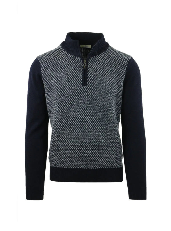WOLF ZIP JACQUARD