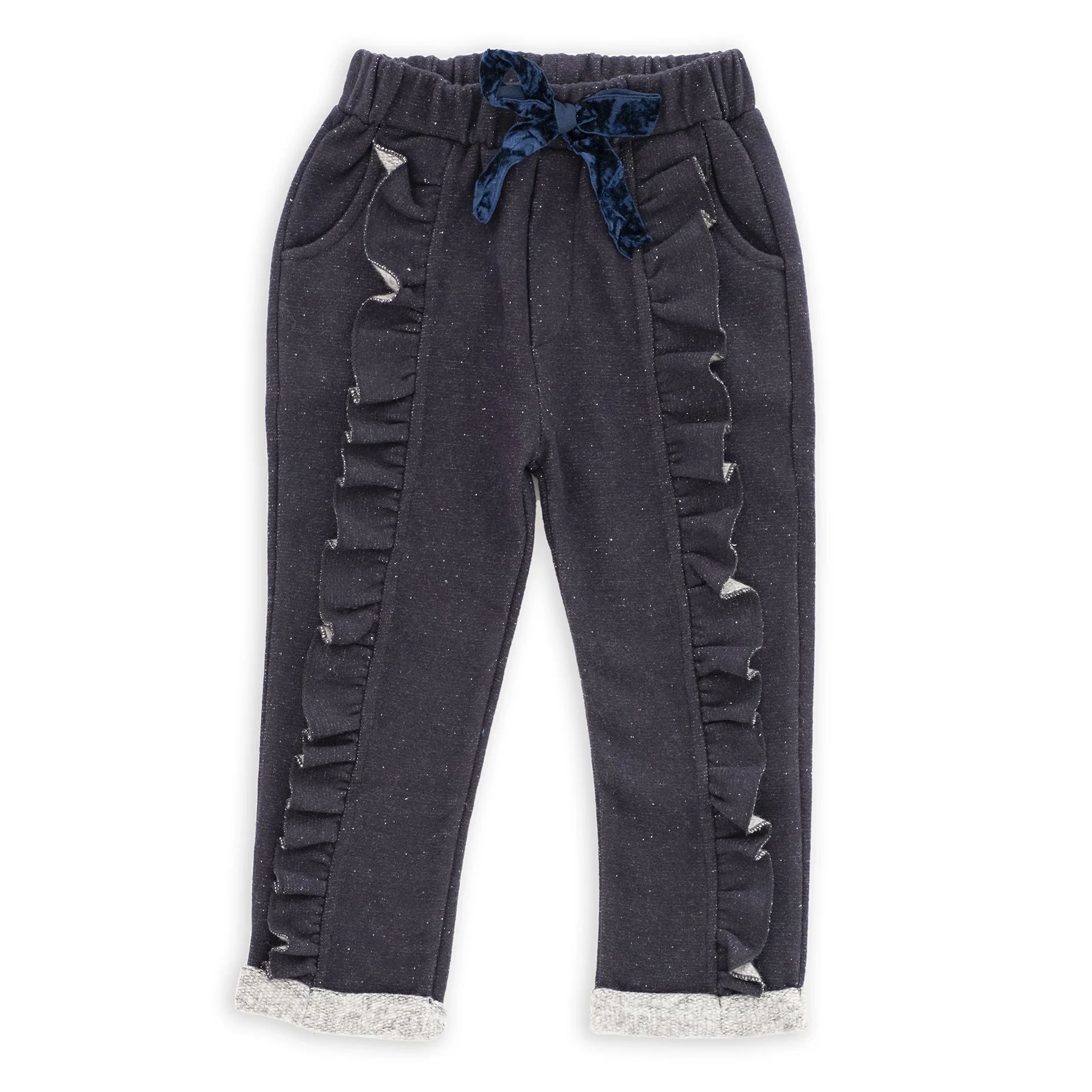 PANTALONE IN FELPA CON ROUCHES