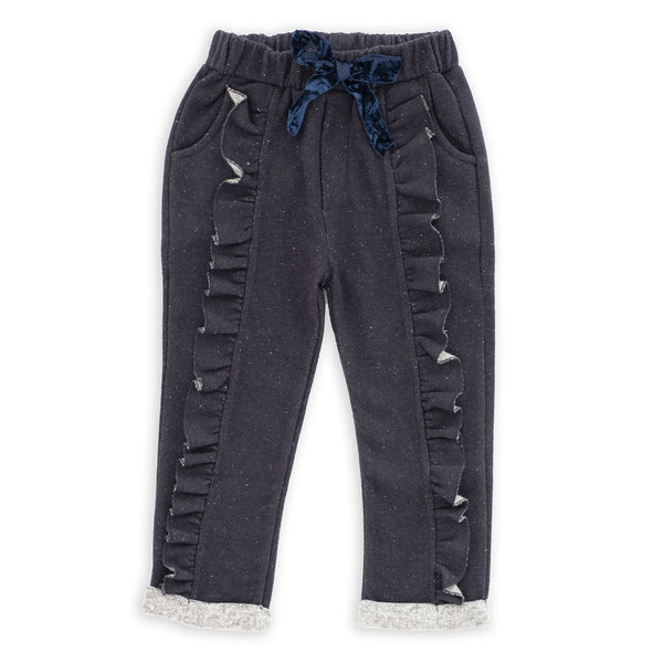 PANTALONE IN FELPA CON ROUCHES