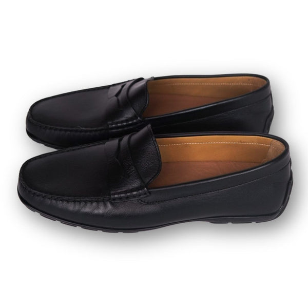 MastroDomenico Women's Handmade Moccasins - Black Moissanite