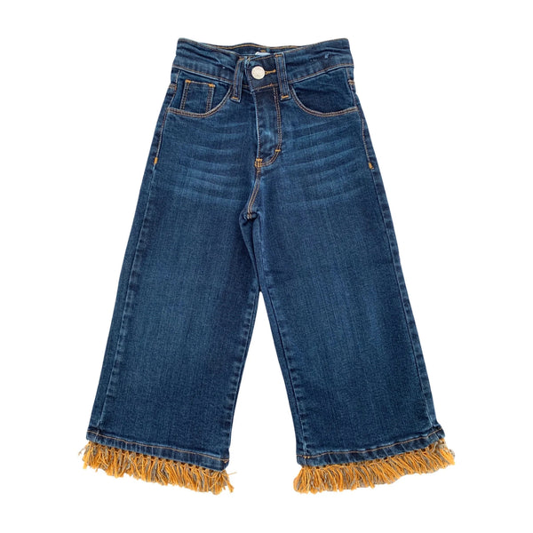 WIDE LEG JEANS WITH FRINGE