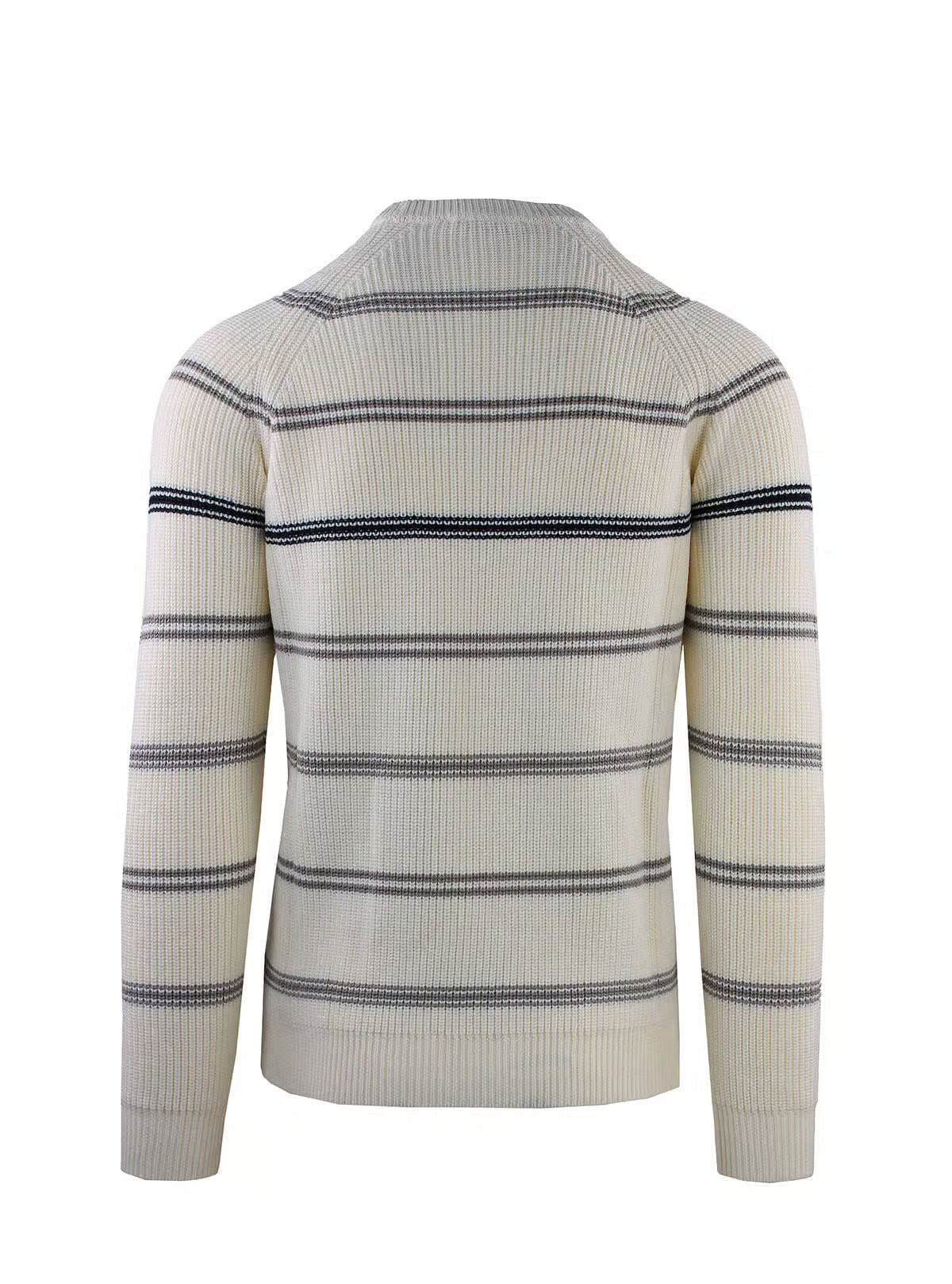 CREW NECK ENGLISH SWEATER WITH STRIPES
