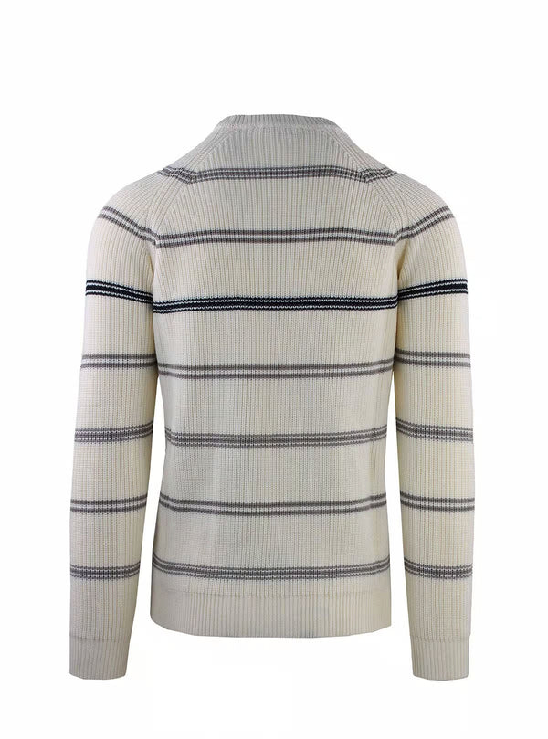 CREW NECK ENGLISH SWEATER WITH STRIPES